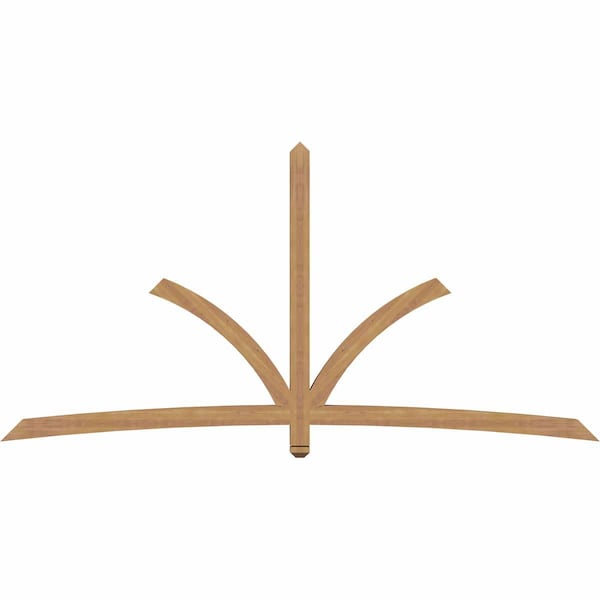 Ekena Millwork Davenport Timber Gable Bracket, Western Red Cedar, 108"W x 54"H x 3 1/2"D x 3 1/2"F, 12/12 Pitch GBW108X54X0404DAV00SWR - main